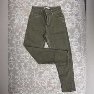 Zara Straight Leg Jean Olive